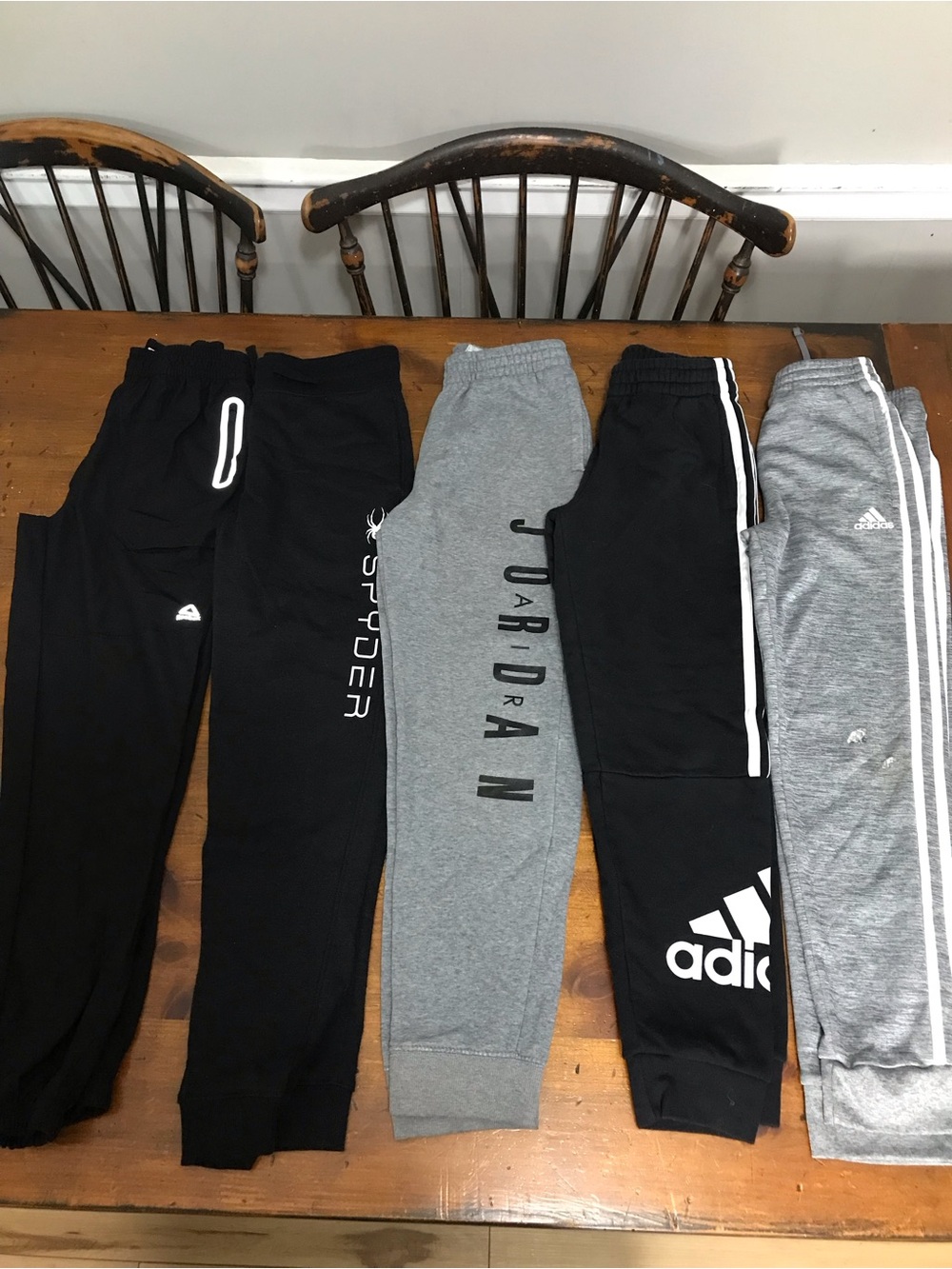 Adidas, Spyder, Reebok, Air Jordan Boys 10/12 jogger pants lot of 5